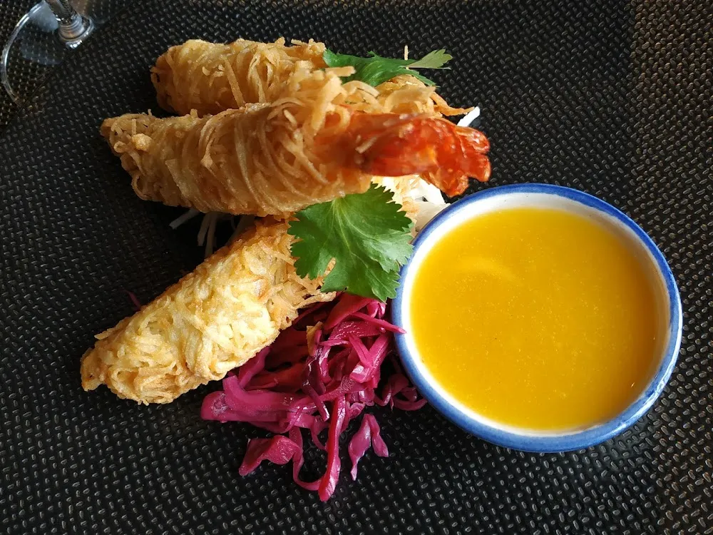 Croustillant de Crevettes Sauce Mangue